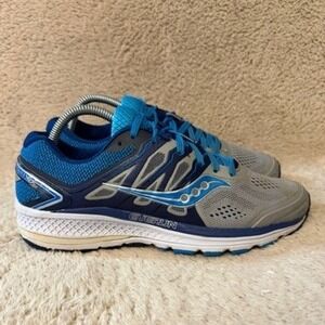 Saucony Omni 16 Womens Stability Running Shoes Blue Grey S10370-1 Size 10